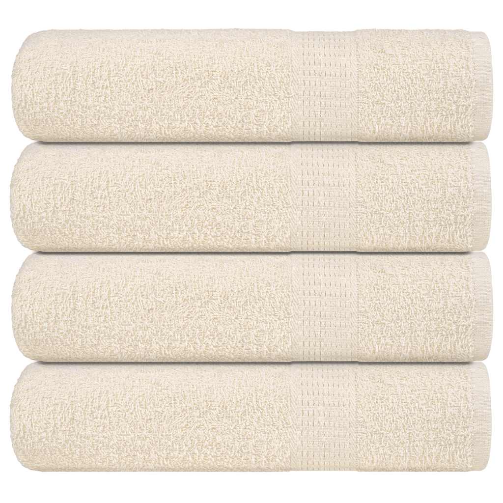 vidaXL Shower Towels "FROGN" 4 pcs Cream 70x140 cm 360 gsm 1