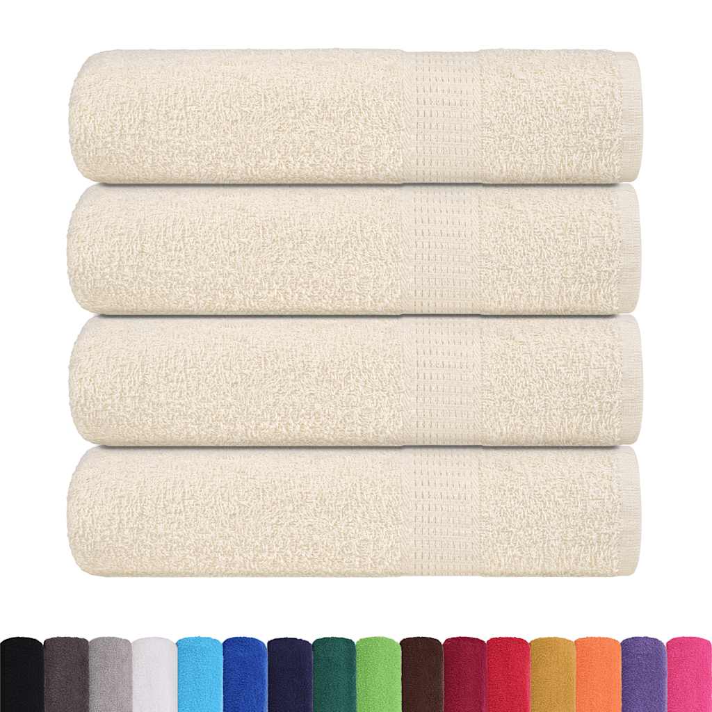 vidaXL Shower Towels "FROGN" 4 pcs Cream 70x140 cm 360 gsm 2