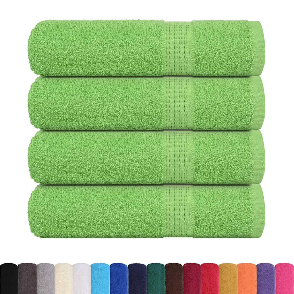 vidaXL Shower Towels "FROGN" 4 pcs Apple Green 70x140 cm 360 gsm 2