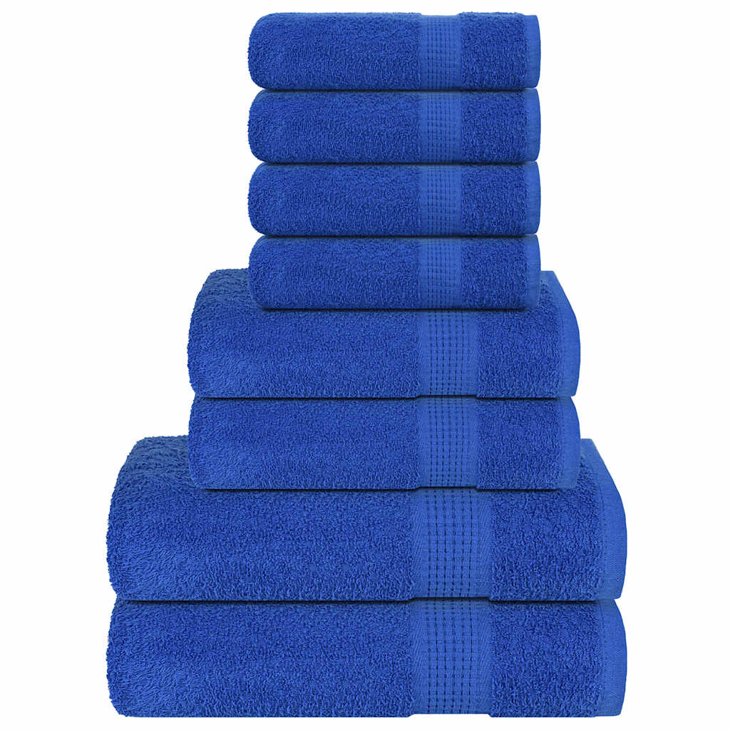 vidaXL 8 Piece Towel Set "FROGN" Blue 360 gsm 1