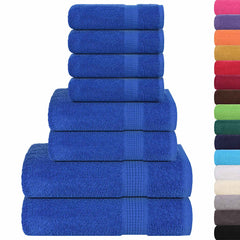vidaXL 8 Piece Towel Set "FROGN" Blue 360 gsm 2