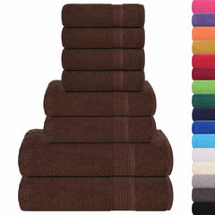vidaXL 8 Piece Towel Set "FROGN" Brown 360 gsm 2