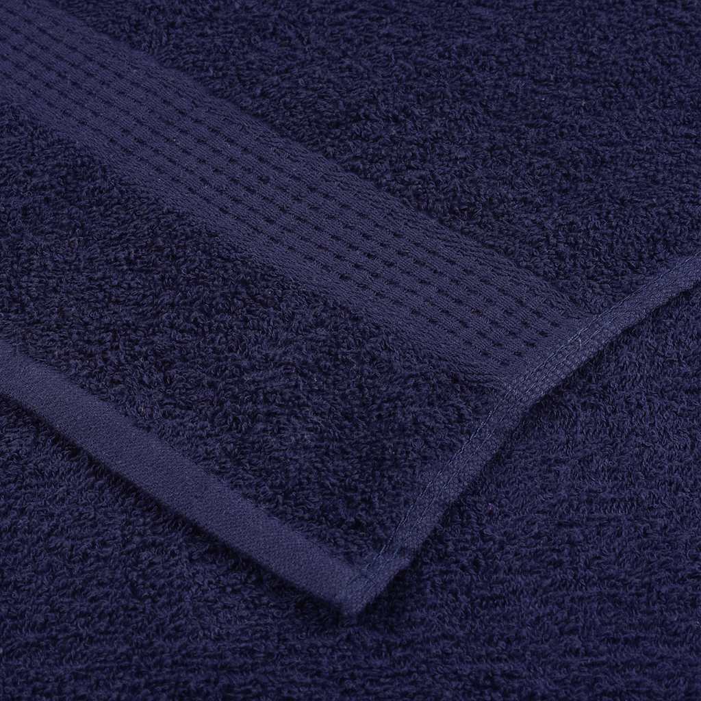 vidaXL 8 Piece Towel Set "FROGN" Navy Blue 360 gsm 6