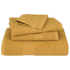 vidaXL 8 Piece Towel Set "FROGN" Gold 360 gsm 4