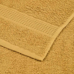 vidaXL 8 Piece Towel Set "FROGN" Gold 360 gsm 6