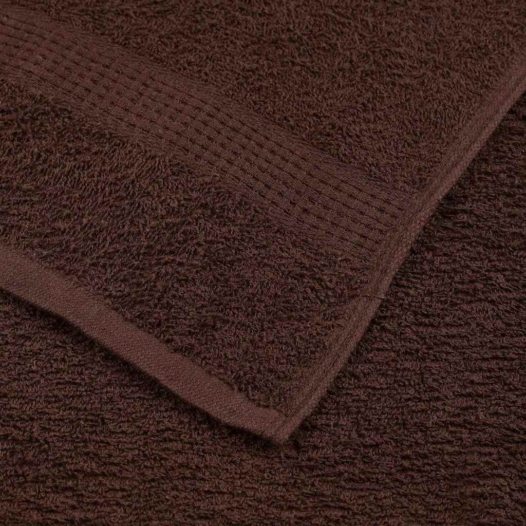 vidaXL 6 Piece Towel Set "FROGN" Brown 360 gsm 6