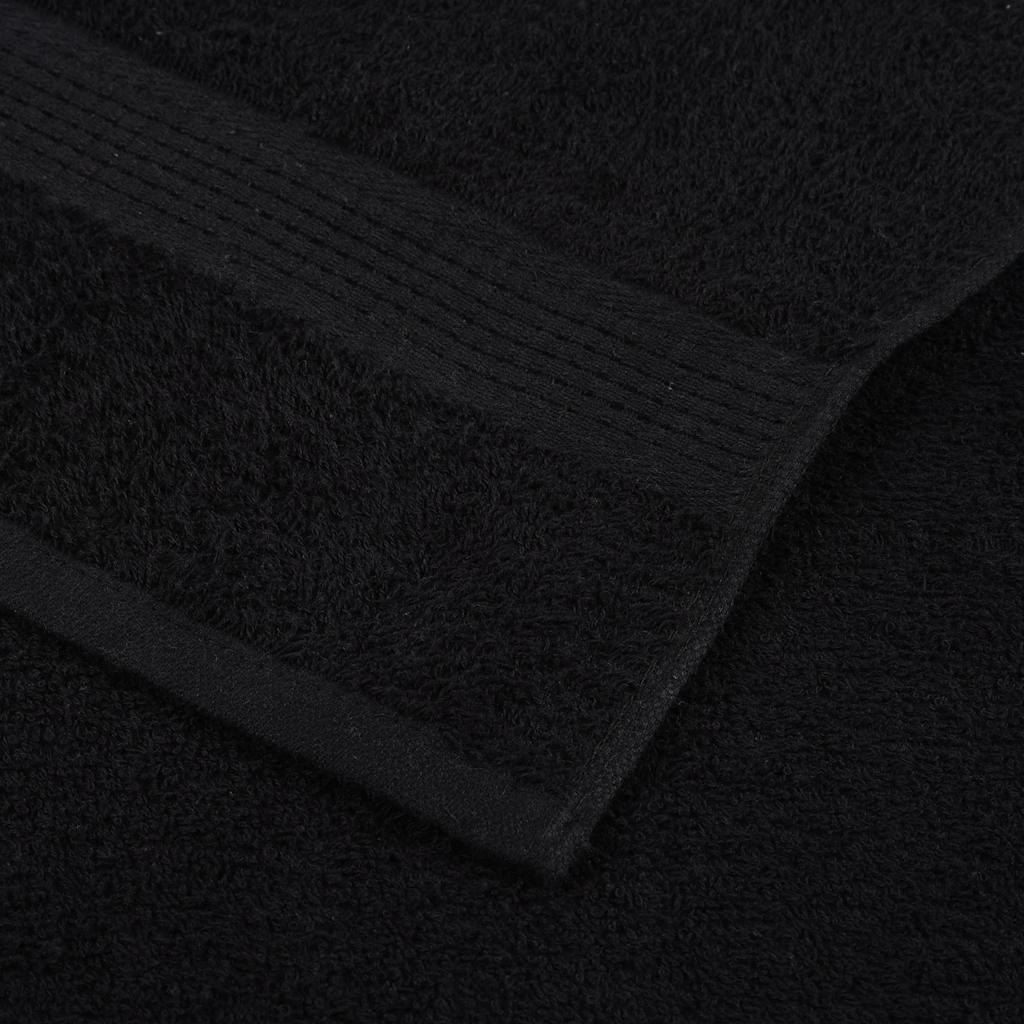 vidaXL 6 Piece Towel Set "FROGN" Black 360 gsm 5