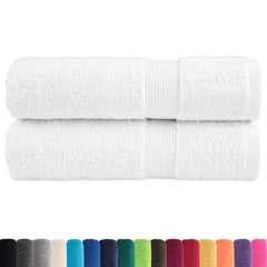 vidaXL Premium Shower Towels "SOLUND" 2 pcs White 70x140 cm 600 gsm 2
