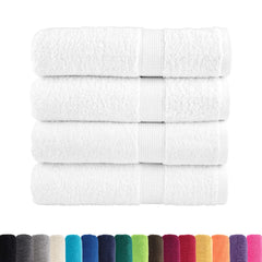 vidaXL Premium Shower Towels "SOLUND" 4 pcs White 70x140 cm 600 gsm 2