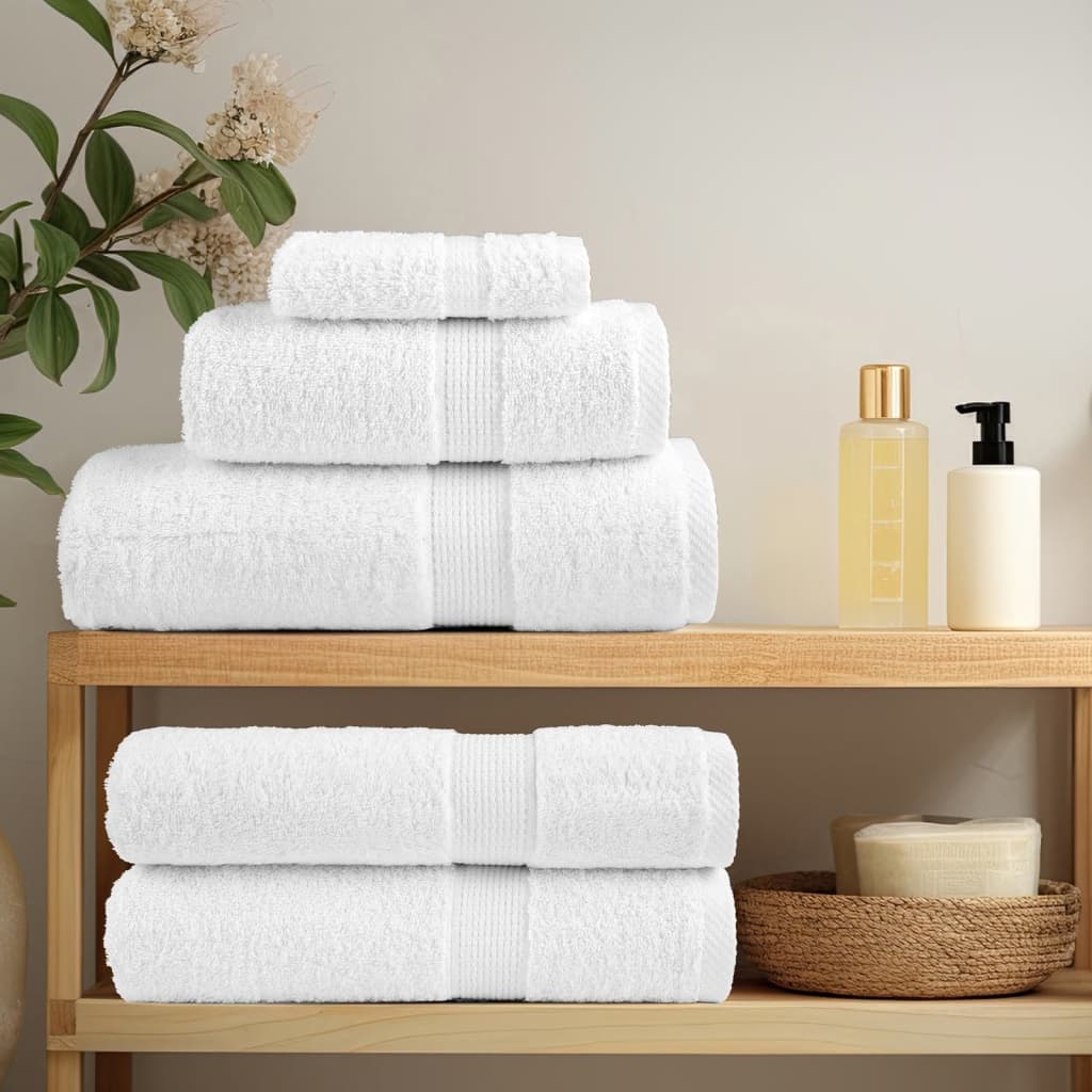 Premium Shower Towels "SOLUND" 4 pcs White 600 gsm, image 3