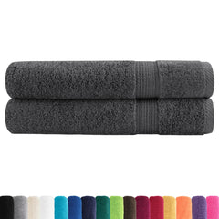 vidaXL Premium Sauna Towels "SOLUND" 2 pcs Anthracite 80x200 cm 600 gsm 2