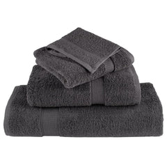 vidaXL Premium Sauna Towels "SOLUND" 2 pcs Anthracite 80x200 cm 600 gsm 4