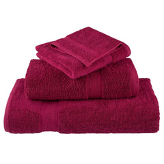 vidaXL Premium Towels "SOLUND" 2 pcs Bordeaux 100x200 cm 600 gsm 4