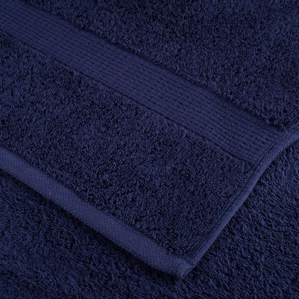 vidaXL Premium Hand Towels "SOLUND" 10 pcs Navy Blue 50x100 cm 600 gsm 6