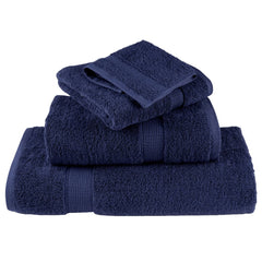 vidaXL Premium Towels "SOLUND" 2 pcs Navy Blue 100x200 cm 600 gsm 4