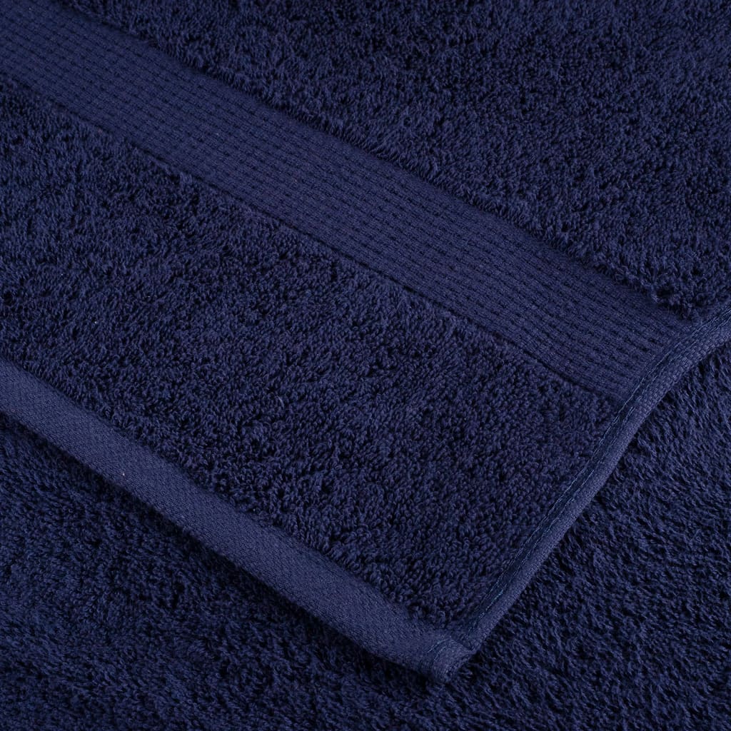vidaXL Premium Towels "SOLUND" 2 pcs Navy Blue 100x200 cm 600 gsm 6