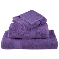 vidaXL Premium Sauna Towels SOLUND 2 pcs Purple 80x200 cm 600 gsm 4