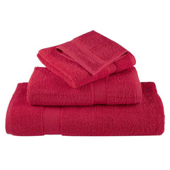 vidaXL Premium Bath Towels "SOLUND" 4 pcs Red 100x150 cm 600 gsm 4