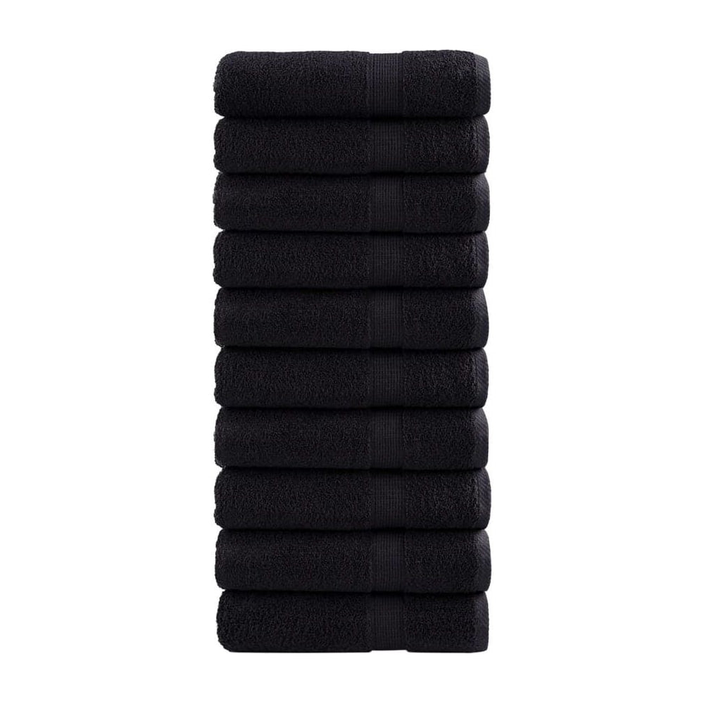 Premium Hand Towels SOLUND 10 pcs Black 600 gsm
