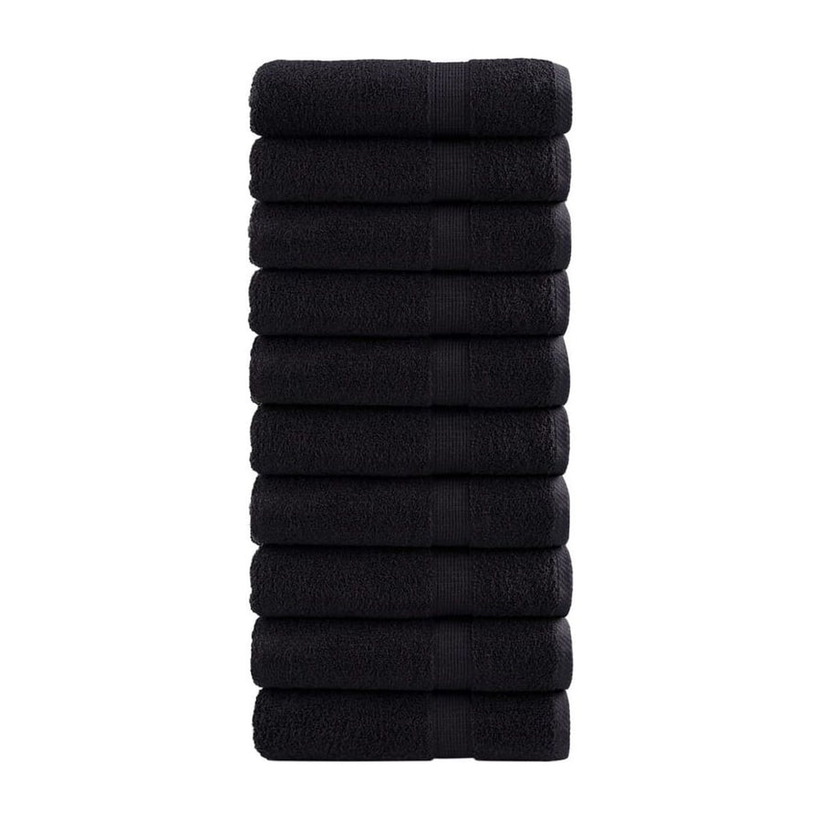 Premium Hand Towels SOLUND 10 pcs Black 600 gsm