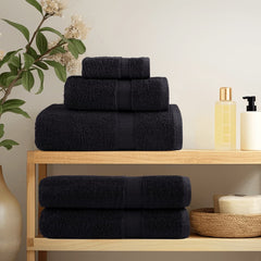 vidaXL Premium Shower Towels SOLUND 4 pcs Black 70x140 cm 600 gsm 3