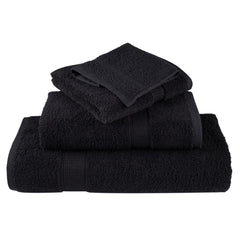 vidaXL Premium Shower Towels SOLUND 4 pcs Black 70x140 cm 600 gsm 4