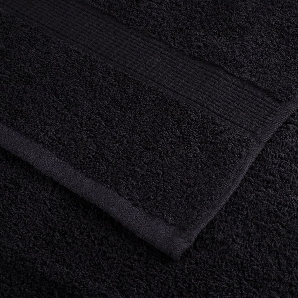 vidaXL Premium Sauna Towels SOLUND 4 pcs Black 80x200 cm 600 gsm 6