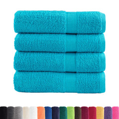 vidaXL Premium Shower Towels SOLUND 4 pcs Turquoise 70x140 cm 600 gsm 2
