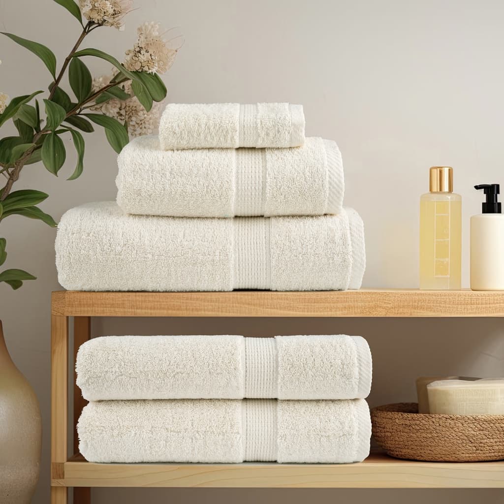 vidaXL Premium Hand Towels SOLUND 10 pcs Cream 50x100 cm 600 gsm 3
