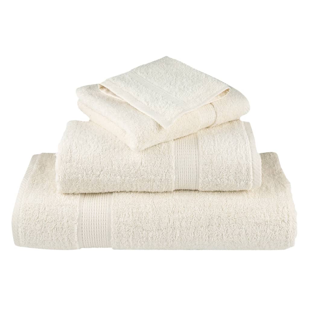 vidaXL Premium Towels SOLUND 2 pcs Cream 100x200 cm 600 gsm 4