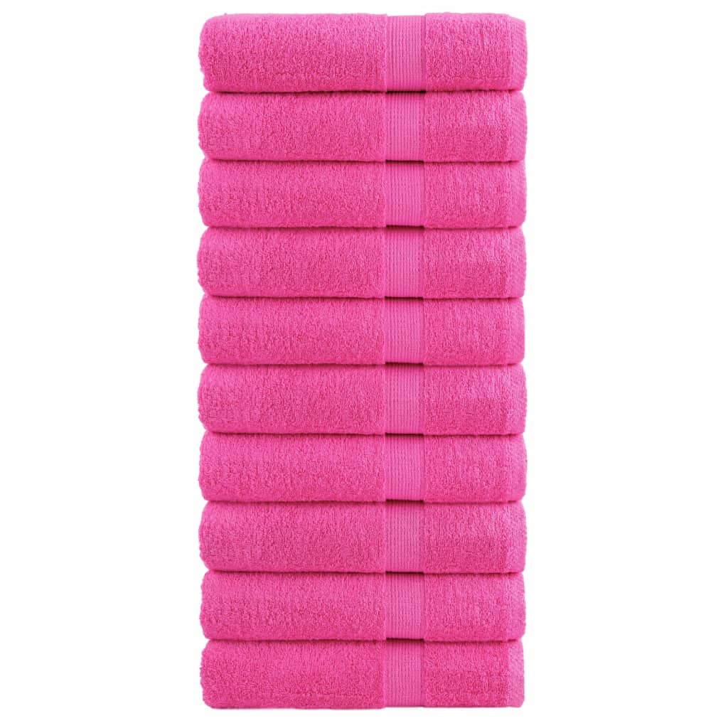 vidaXL Premium Hand Towels SOLUND 10 pcs Pink 50x100 cm 600 gsm 1