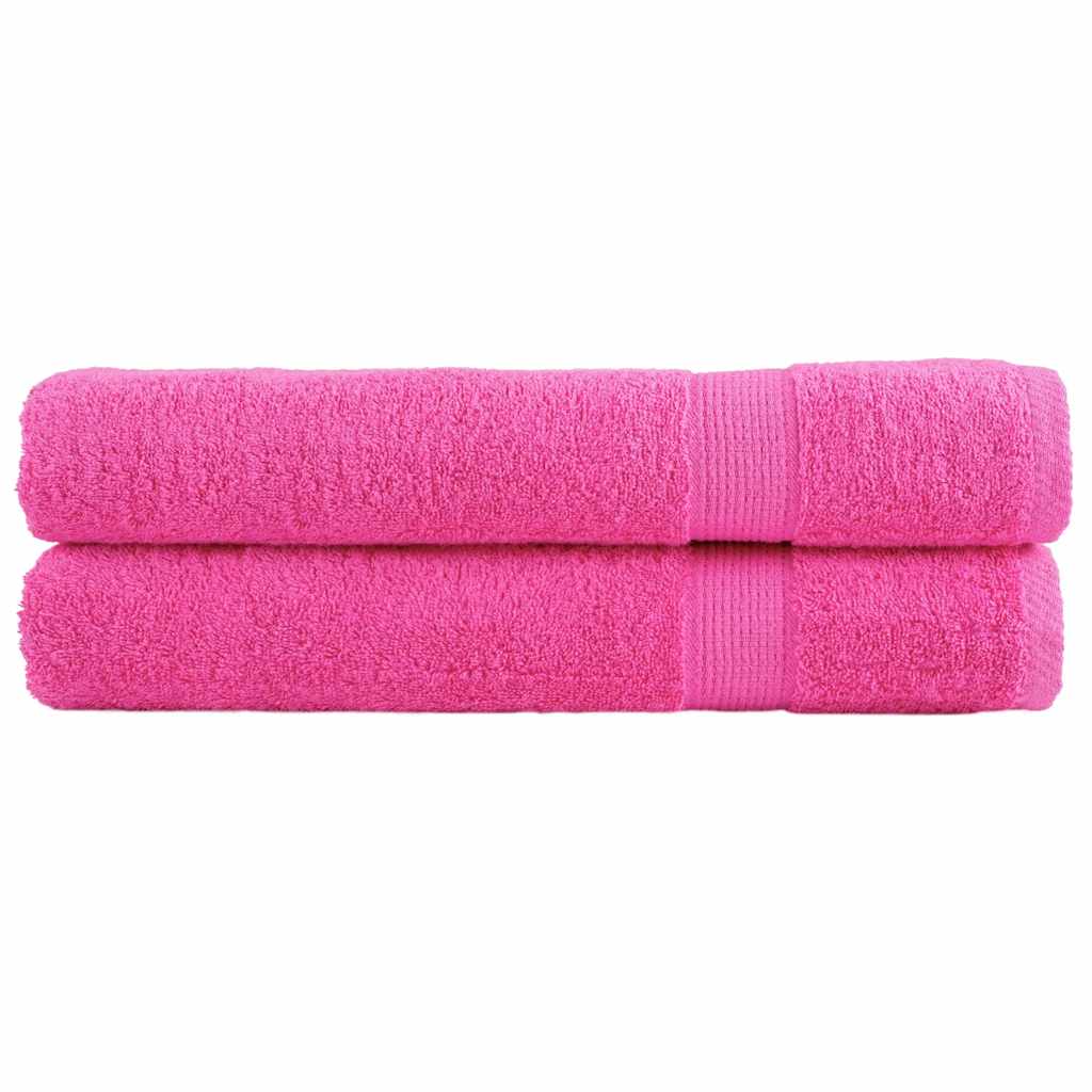 vidaXL Premium Towels SOLUND 2 pcs Pink 100x200 cm 600 gsm 1