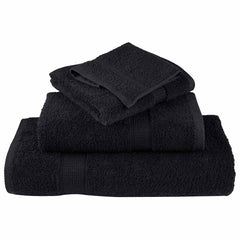 vidaXL 8 Piece Premium Towel Set SOLUND Black 600 gsm 4