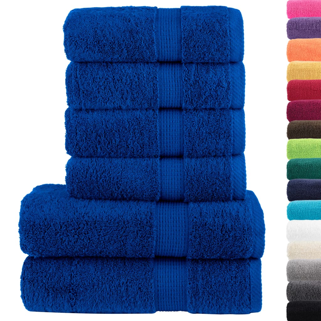 vidaXL 6 Piece Premium Towel Set SOLUND Blue 600 gsm 2