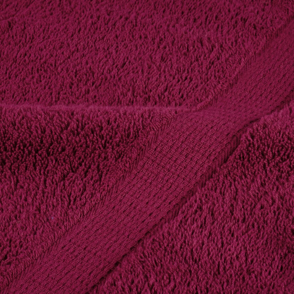 vidaXL 6 Piece Premium Towel Set SOLUND Bordeaux 600 gsm 6