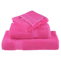 vidaXL 6 Piece Premium Towel Set SOLUND Pink 600 gsm 4