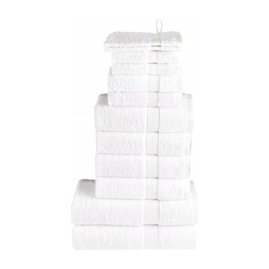 12 Piece Premium Towel Set SOLUND White 600 gsm