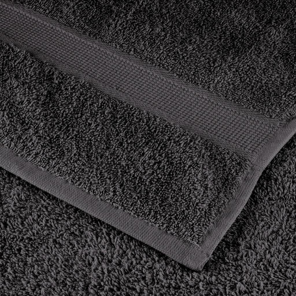 vidaXL 12 Piece Premium Towel Set SOLUND Anthracite 600 gsm 5