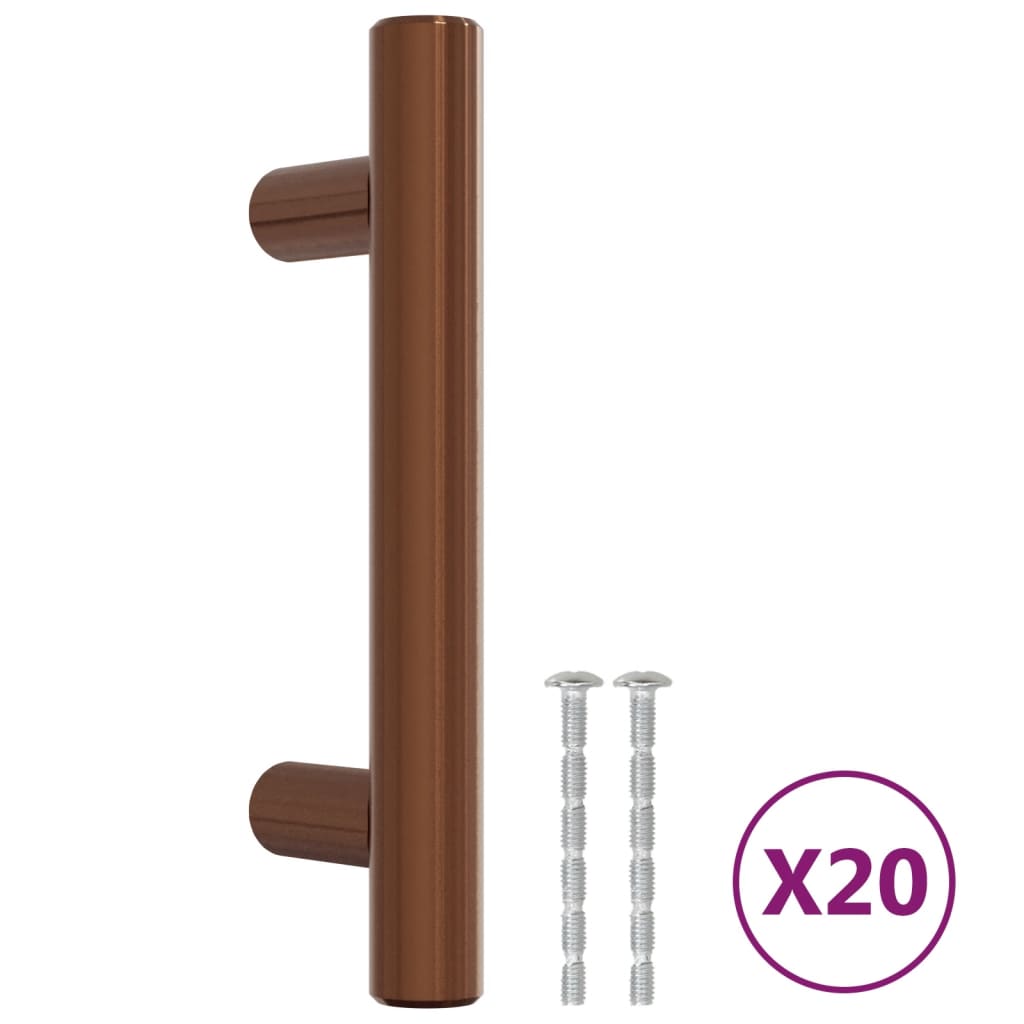 vidaXL Cabinet Handles 20 pcs Bronze 64 mm Stainless Steel 2