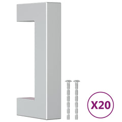 vidaXL Cabinet Handles 20 pcs Silver 64 mm Stainless Steel 2