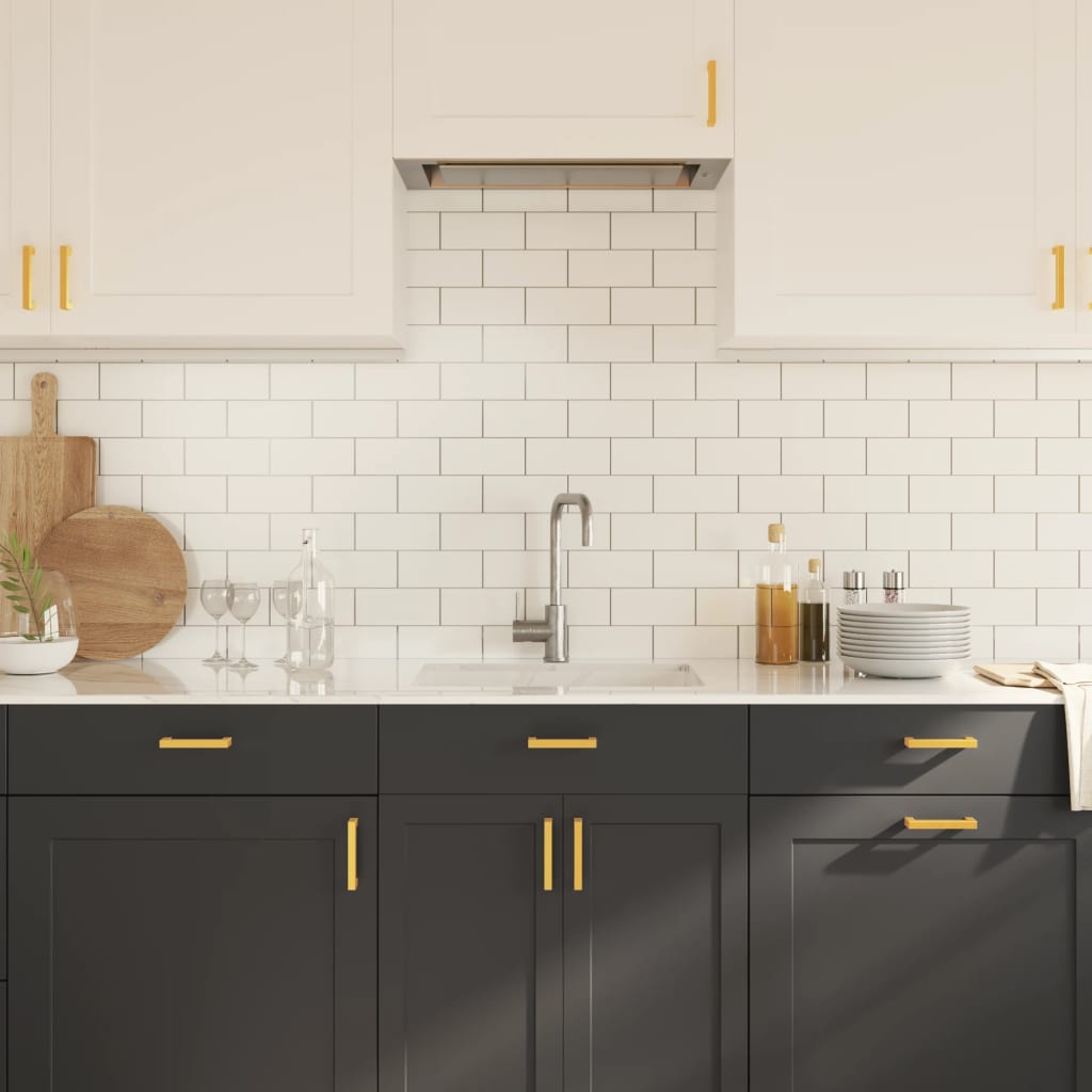 vidaXL Cabinet Handles 20 pcs Gold 96 mm Stainless Steel 4
