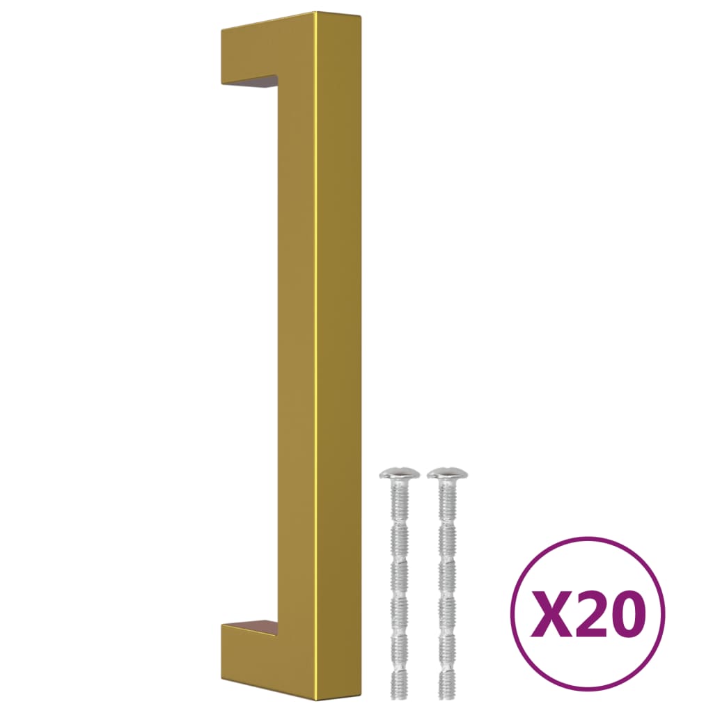 vidaXL Cabinet Handles 20 pcs Gold 128 mm Stainless Steel 2