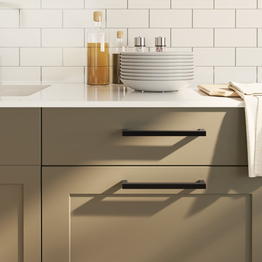 Cabinet Handles Stainless Steel 20 Black 192 mm