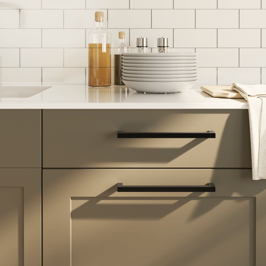 Cabinet Handles Stainless Steel 20 Black 224 mm