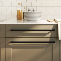 vidaXL Cabinet Handles Stainless Steel 20 pcs Black