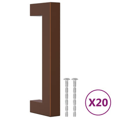 Cabinet Handles Stainless Steel 20 pcs Bronze 96 mm
