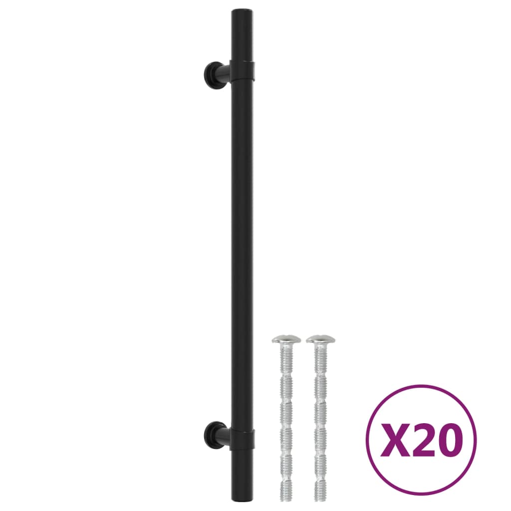 vidaXL Cabinet Handles 20 pcs Black 192 mm Stainless Steel 2