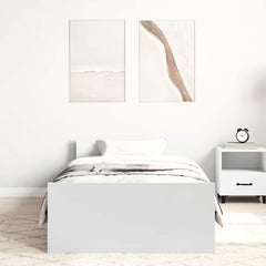 Bed Frame without Mattress 90x190 cm Engineered Wood White