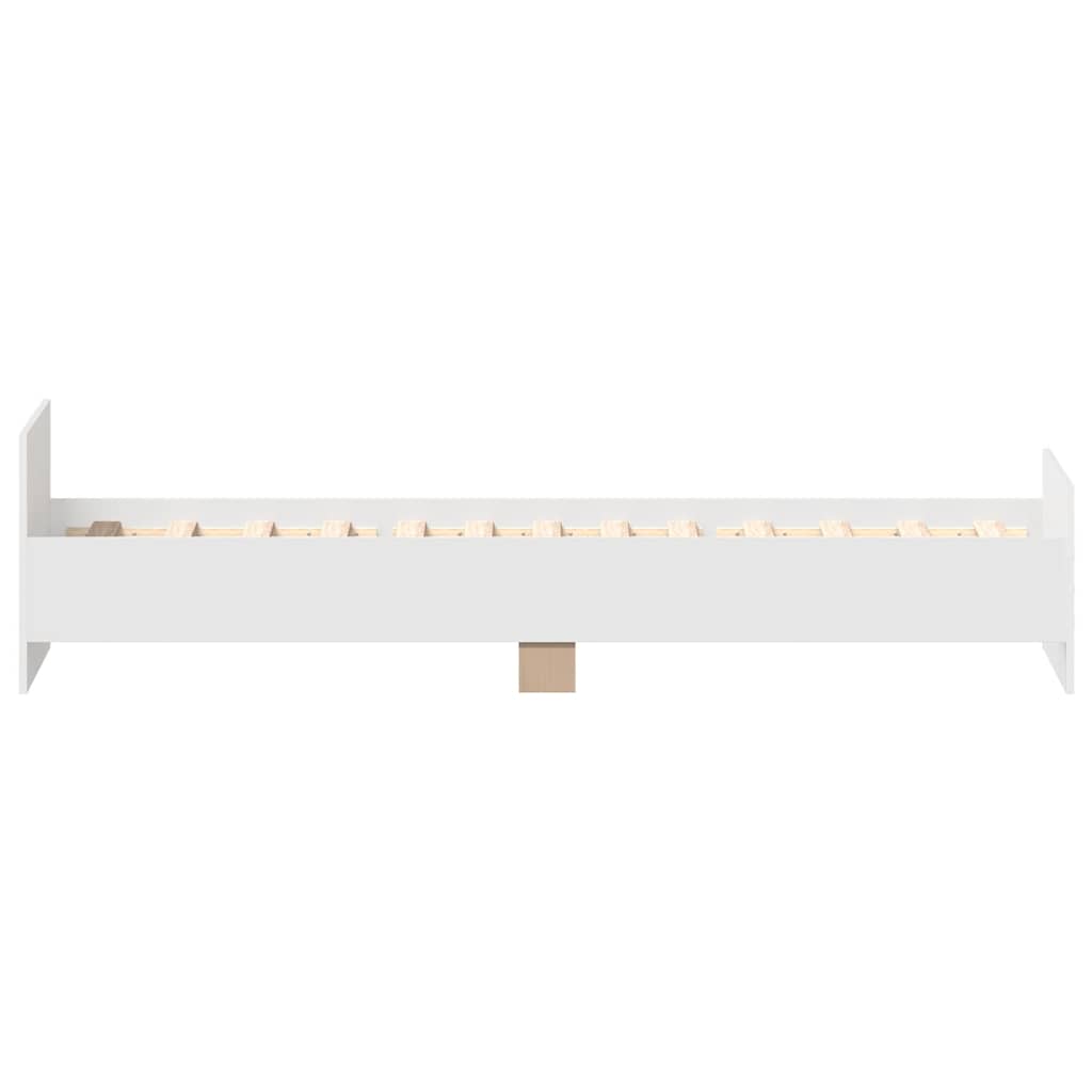 Bed Frame without Mattress 90x190 cm Engineered Wood White