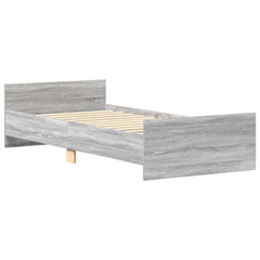 vidaXL Bed Frame without Mattress Grey Sonoma 75x190 cm Engineered Wood 5